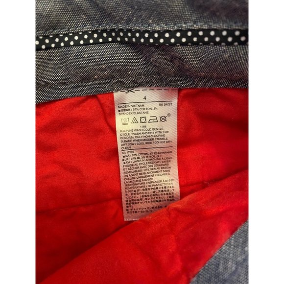 Banana Republic Factory Store Red Anchor Shorts Women's 4 Mid Rise - Picture 5 of 6